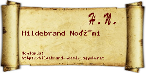 Hildebrand Noémi névjegykártya